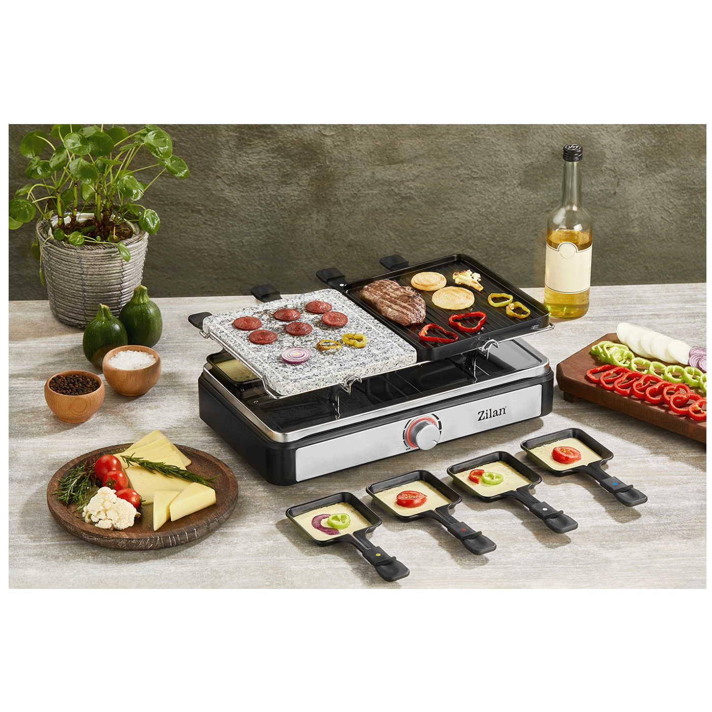 Zilan Električni Roštilj / Raclette, 2u1, 1400W - ZLN8863-5