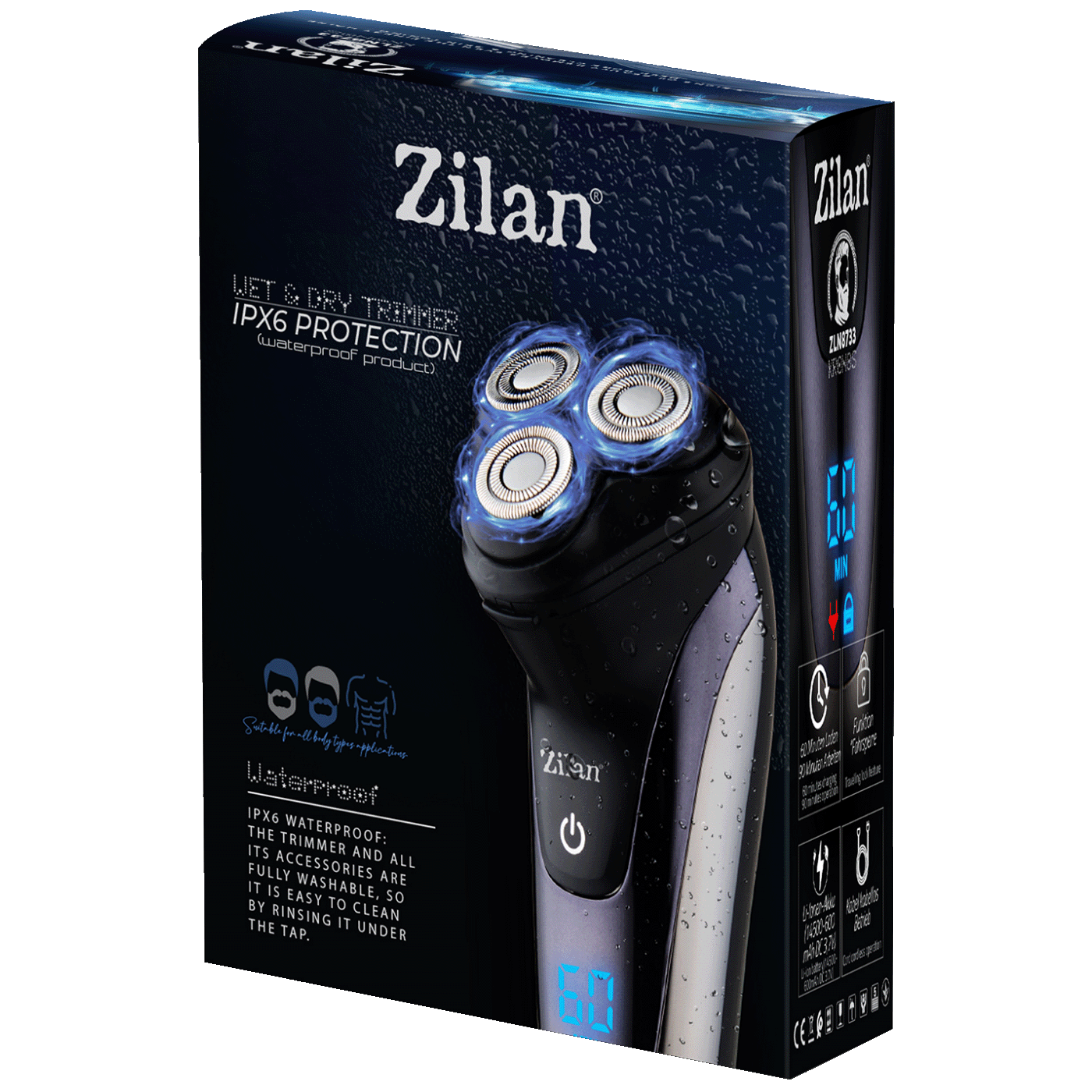 Zilan Aparat za brijanje, IPx6 - ZLN8733 Kronos-4