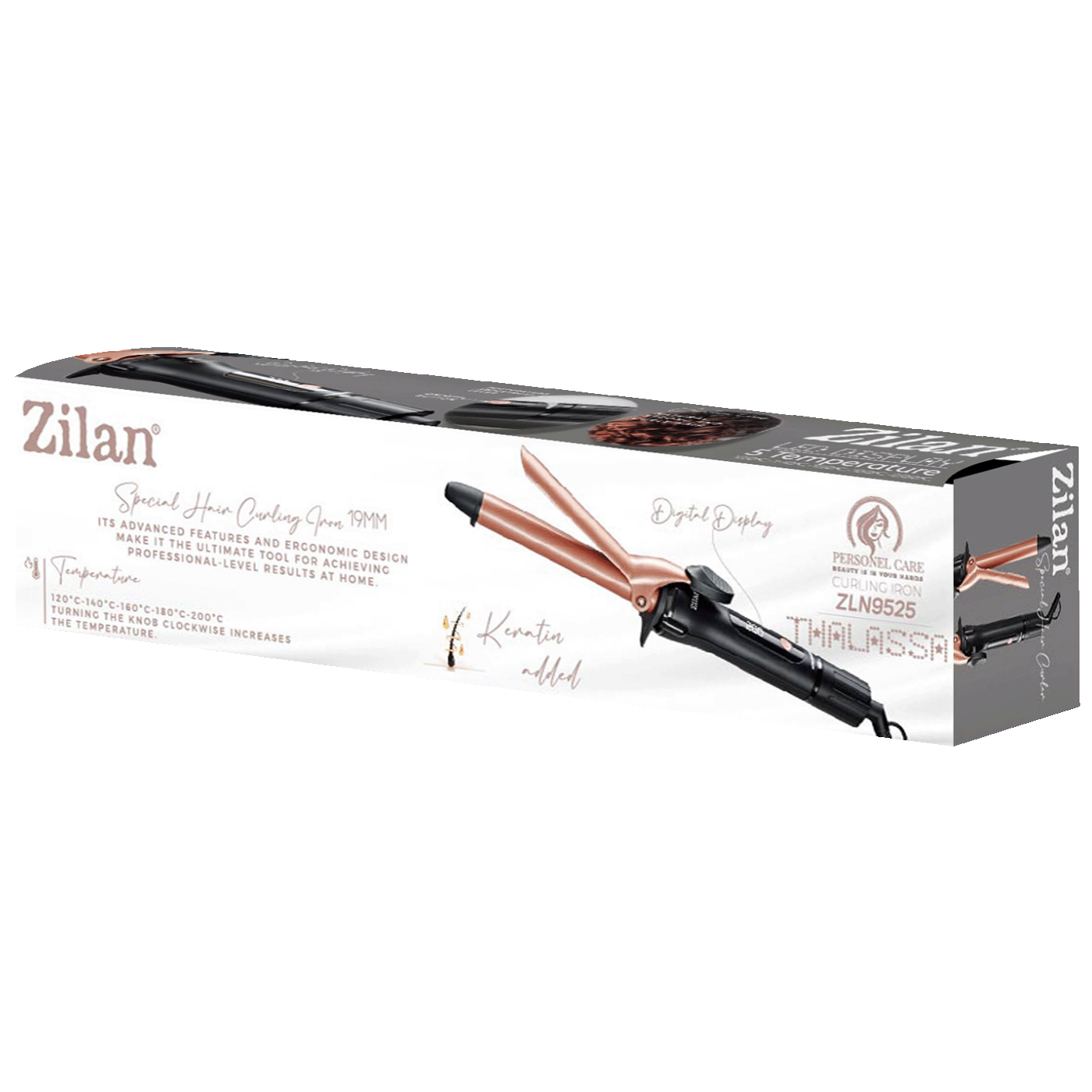 Zilan Uvijač za kosu, 200°C, LED zaslon, Ø 19 mm, 30W - ZLN9525 Thalassa-1