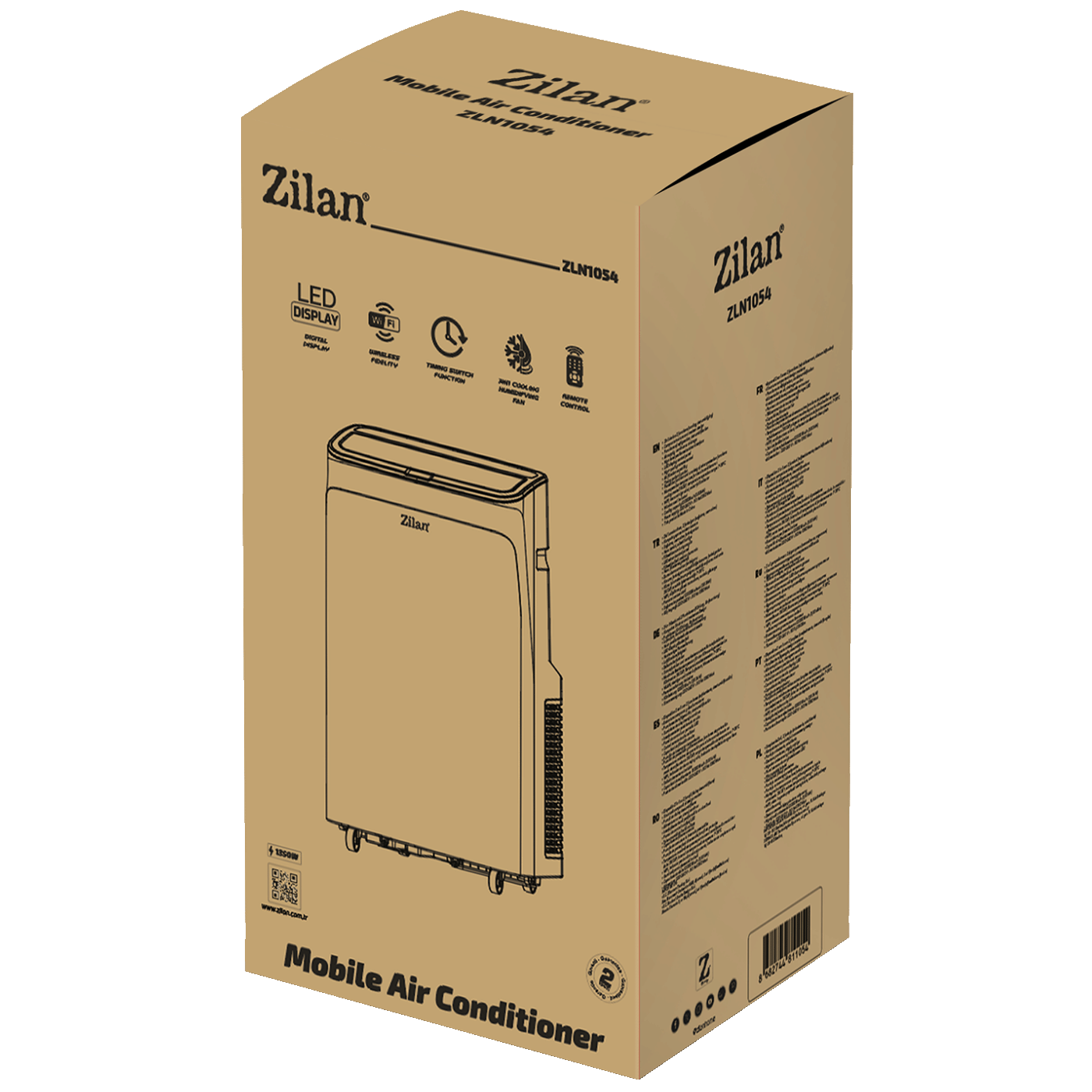 Zilan Prijenosni klima uređaj, 3u1,12000Btu, 1350W, WiFI - ZLN1054-4