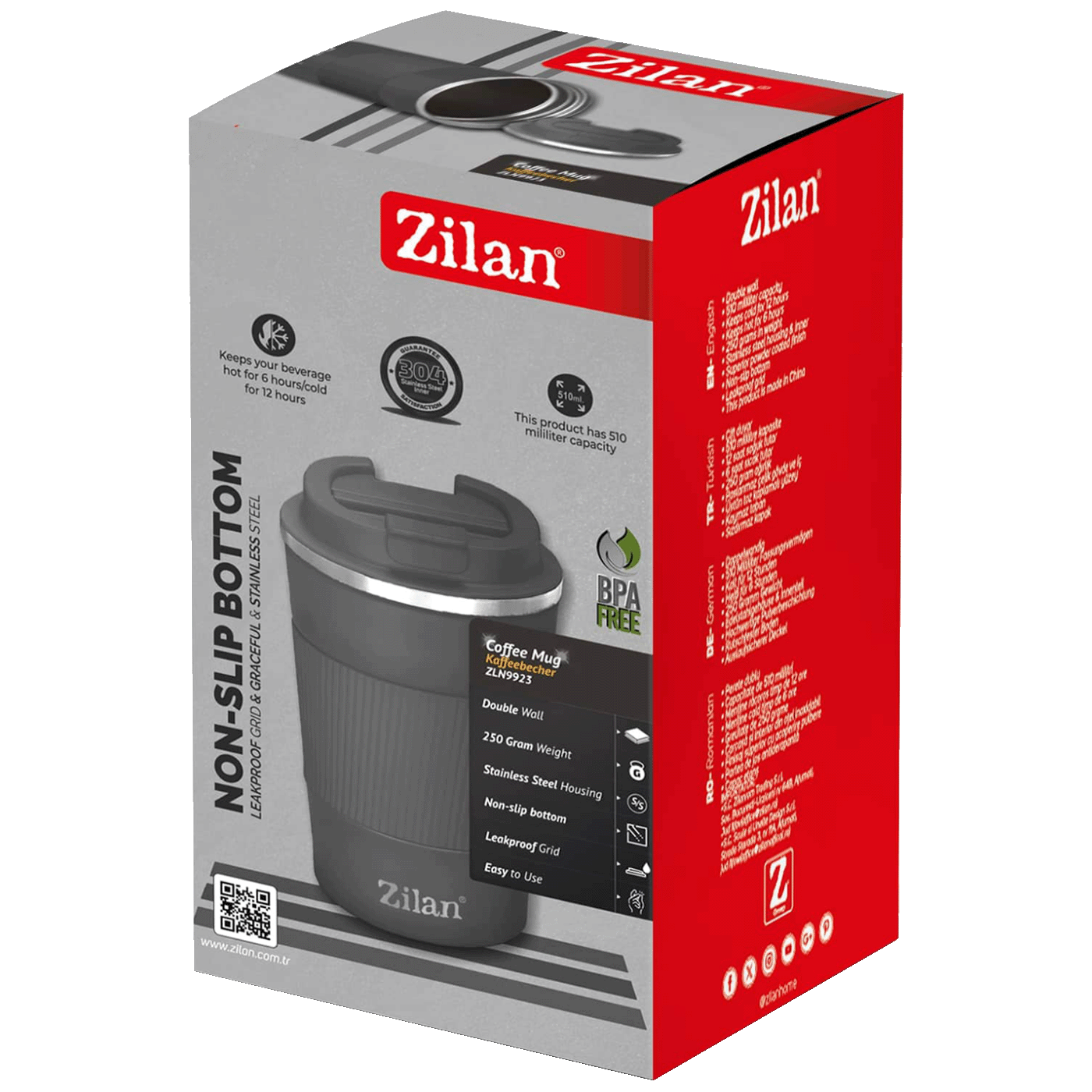 Zilan Termos boca, 510 ml, siva - ZLN9923-1