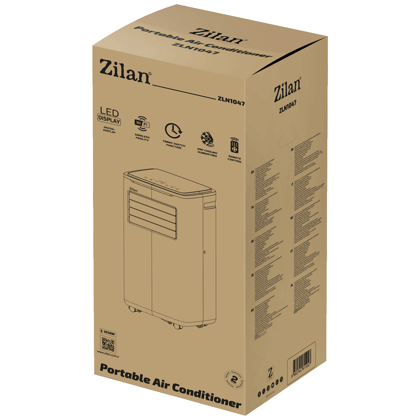 Zilan Prijenosni klima uređaj, 9000Btu, 3u1, 1010W, WiFi - ZLN1047-4