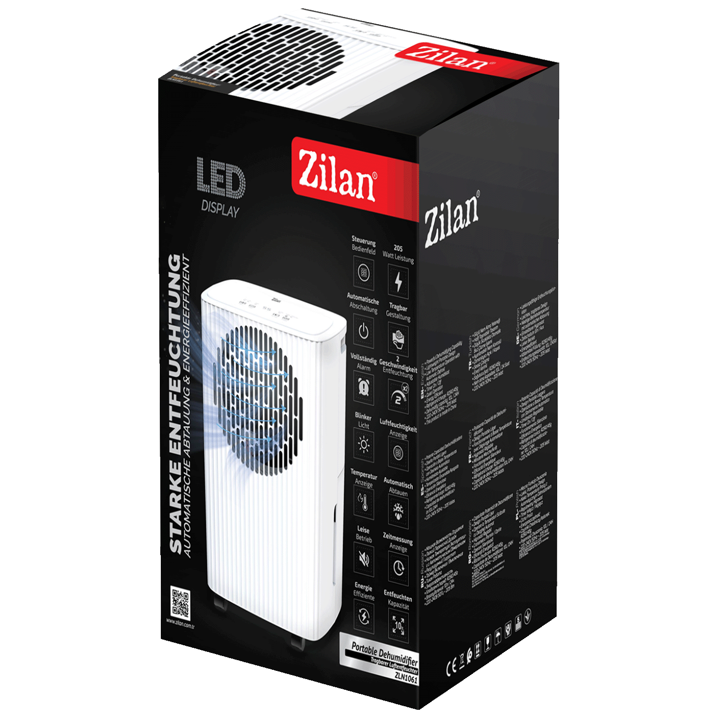Zilan Isušivač/Odvlaživač zraka, 10l/24h, R290 - ZLN1061-3