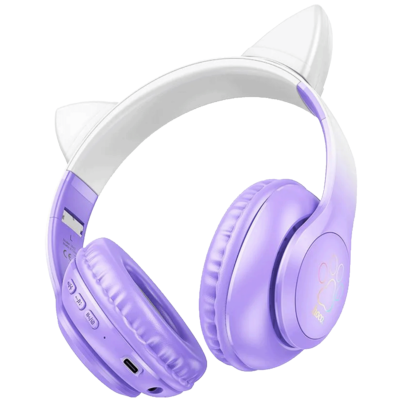 hoco. Slušalice bežične sa mikrofonom, Bluetooth - W42 Cat Ears, Purple Grape-1