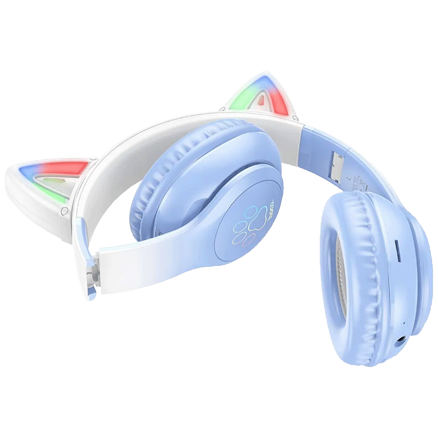 hoco. Slušalice bežične sa mikrofonom, Bluetooth - W42 Cat Ears, Crystal Blue-1