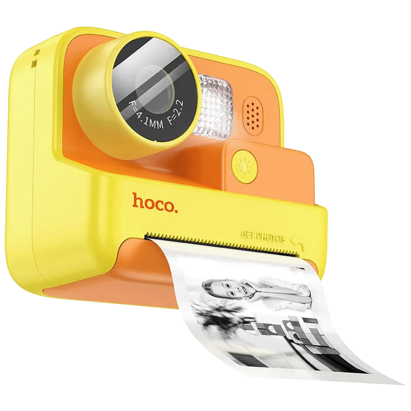 hoco. Dječja kamera sa printerom, 2" IPS LCD, 720p, microSD - DV200 Yellow