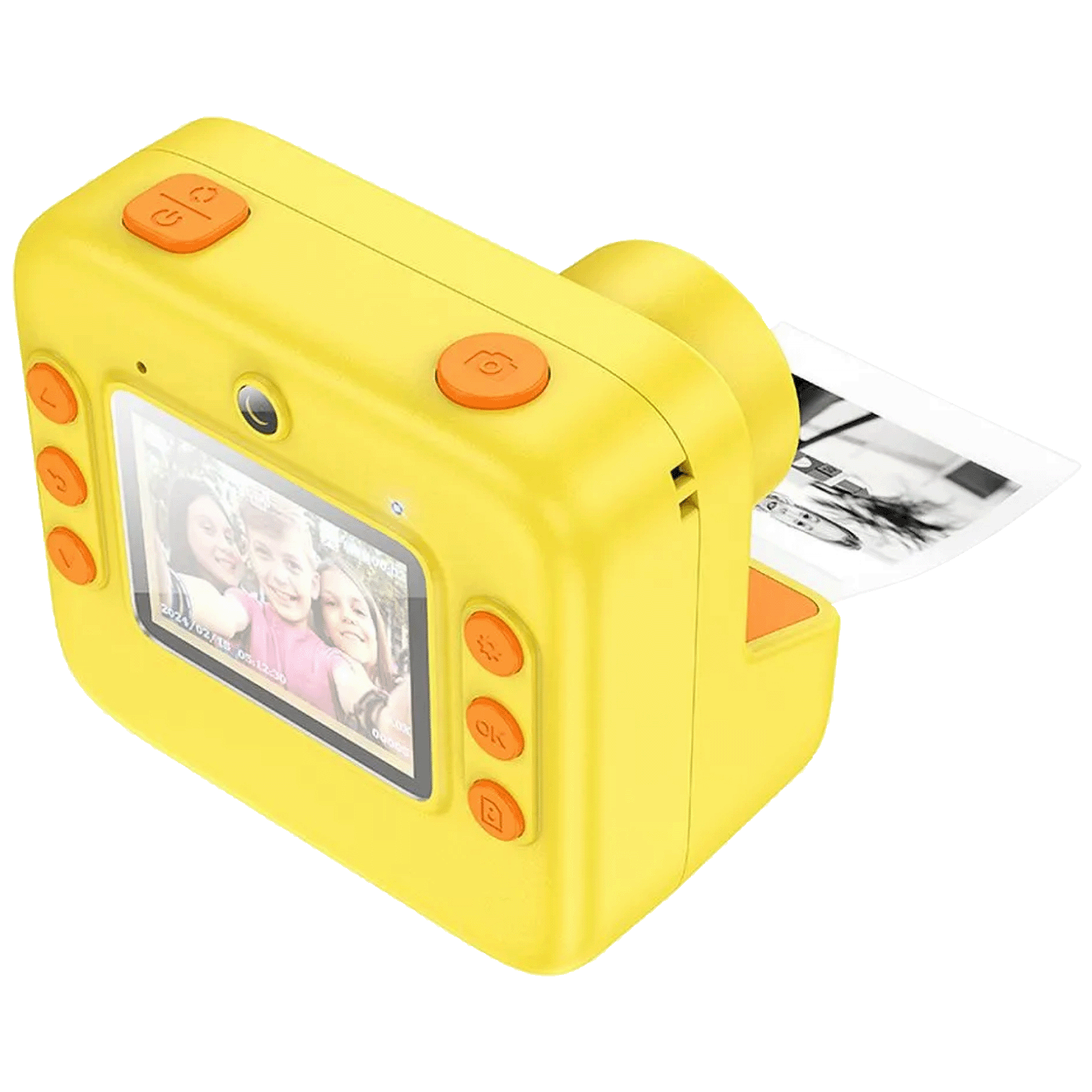 hoco. Dječja kamera sa printerom, 2" IPS LCD, 720p, microSD - DV200 Yellow-1