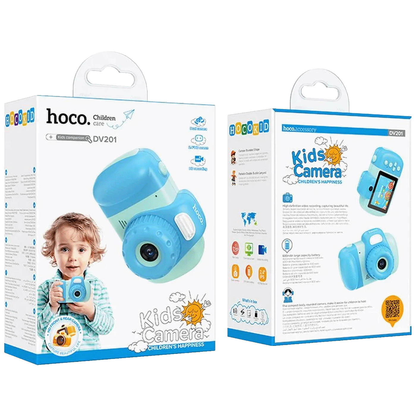 hoco. Dječja kamera, 2" IPS LCD, 32 MPx, FullHD, microSD - DV201 Blue-2