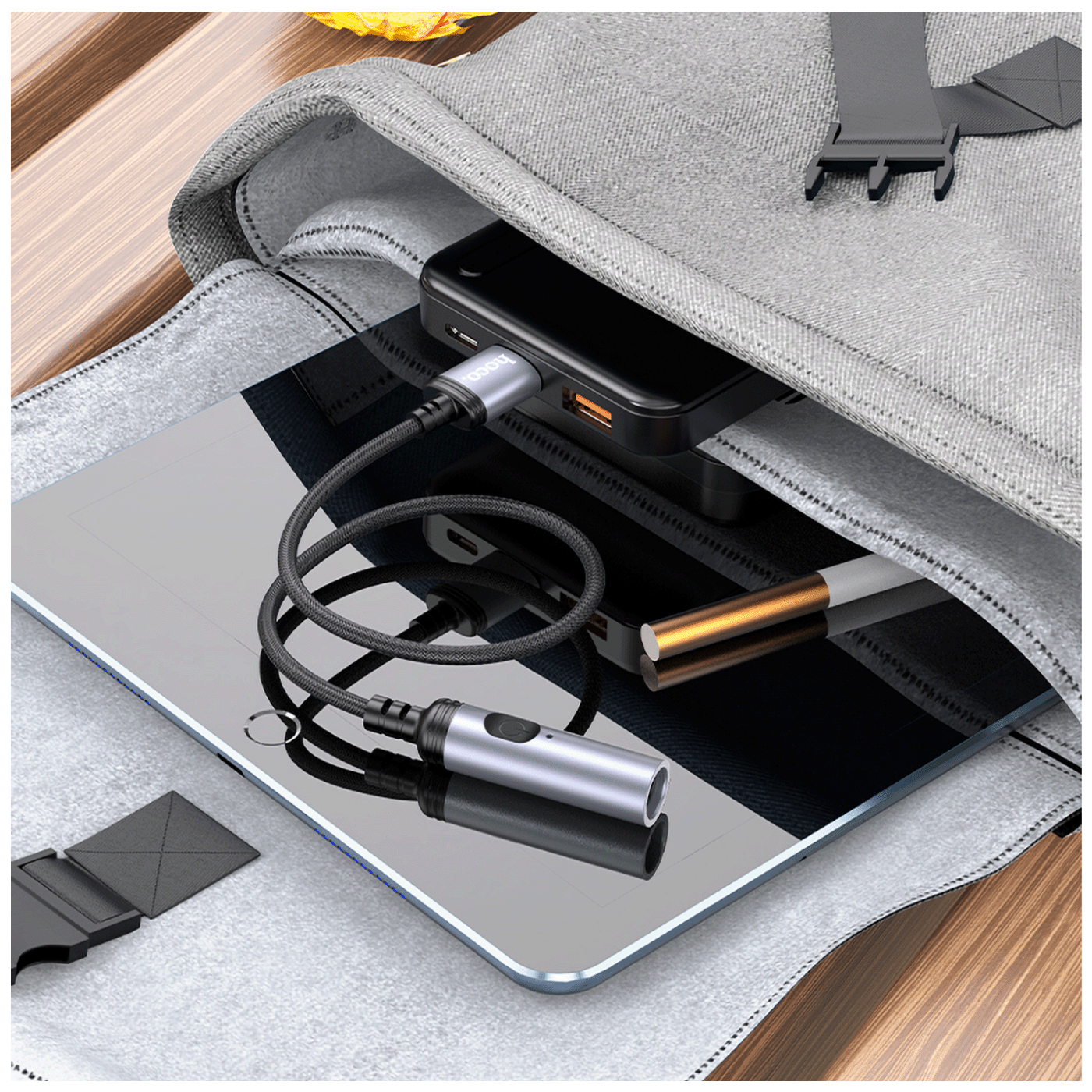 hoco. Upaljač za cigarete sa USB kabelom - UA30 USB-6