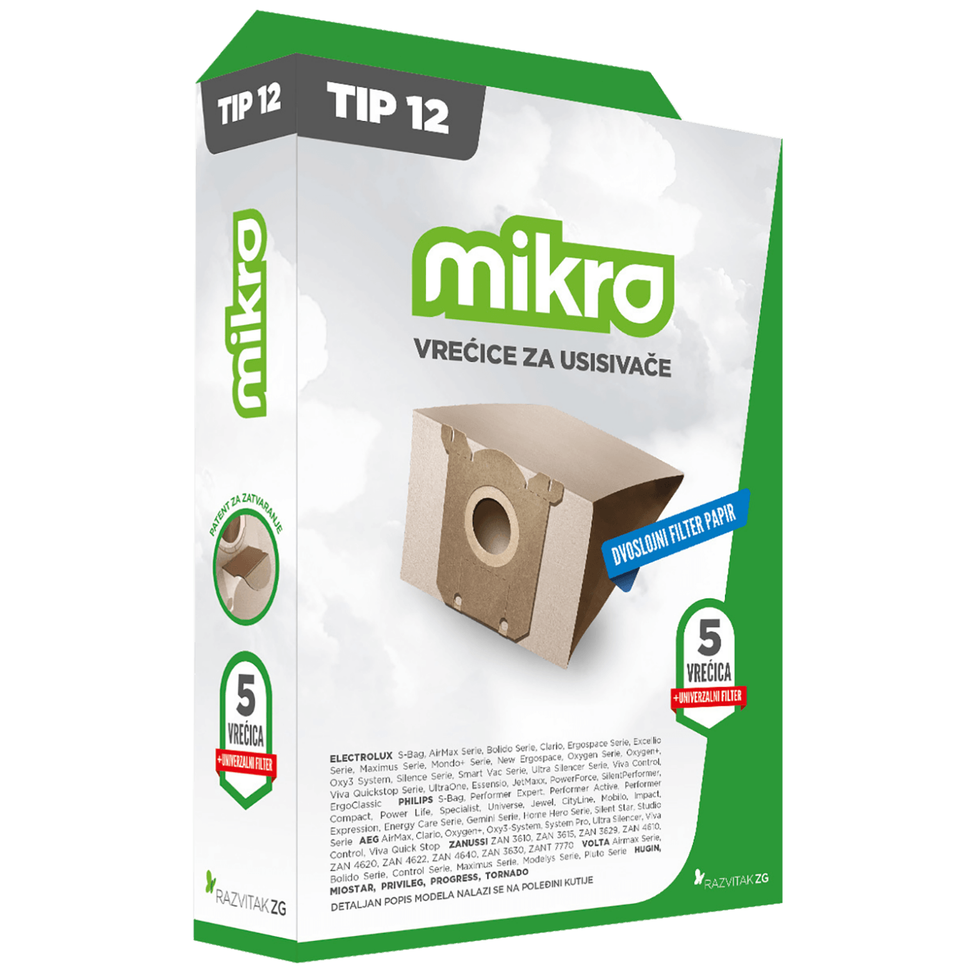 Mikro Vrećice za usisavače 5/1 Tip 12 - 012.5.012