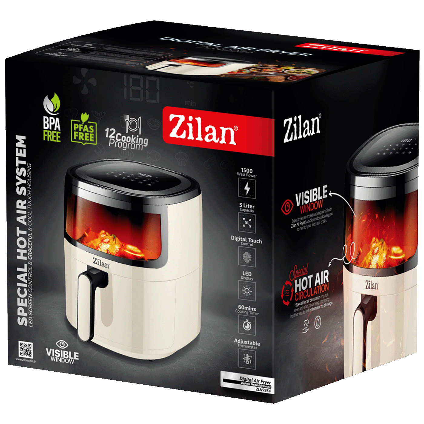 Zilan Friteza na vrući zrak, 1500 W, zapremina posude 5 lit. - ZLN9984-1
