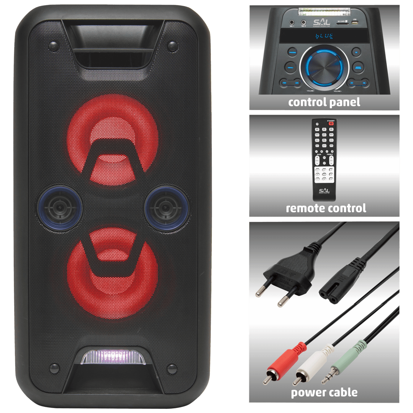 SAL Zvučnik bežični, Bluetooth, KARAOKE, 120 / 80W - PAR 220BT-1