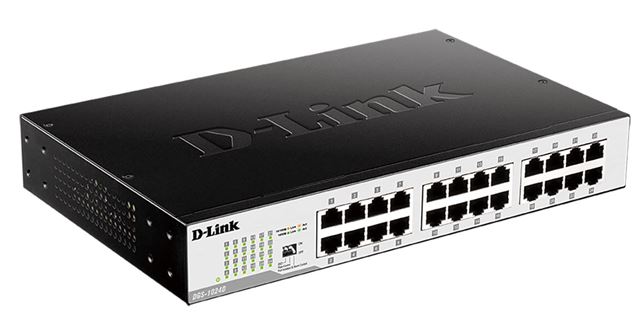 Switch D-LINK DGS-1024D/E (24 x 10/100/1000 Mbit, desktop, fiksna konfiguracija, 1U, Layer 2)