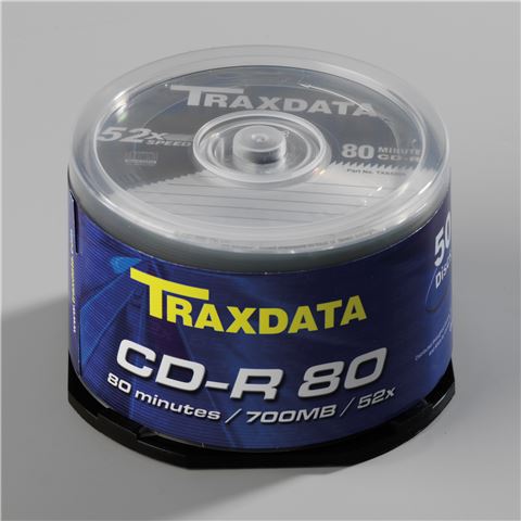 CD-R TRAXDATA CD-R80 CAKE 50 - SET (kapacitet 700 MB, brzina 52X, pakiranje 50 komada)