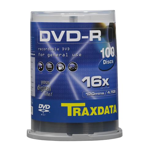 Optički medij TRAXDATA DVD-R 16X CAKE 100-0