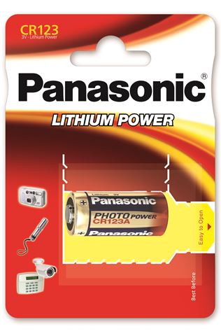 Baterija AVACOM CR123A PANASONIC Lithium 1ks-2