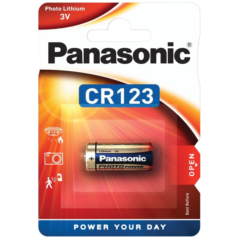 Baterija AVACOM CR123A PANASONIC Lithium 1ks-1
