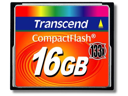 Memorijska kartica TRANSCEND CF 16GB 133X (format compactflash, kapacitet 16 GB, brzina čitanja 50 MB/s, brzina pisanja 20 MB/s)-0