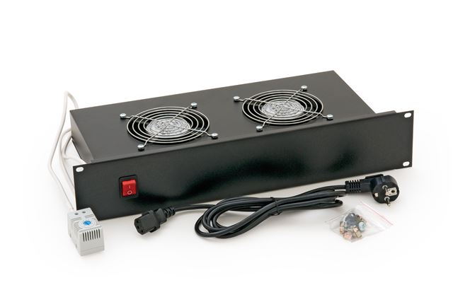 Mrežna oprema TRITON vent. jedinica 19"/2U, 2U, 2x vent.+ termostat crna-0
