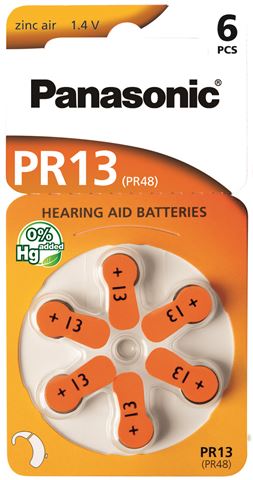 Baterija PANASONIC PR13L/6LB za slušne aparate-0