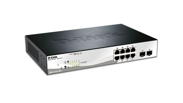 Switch D-LINK DGS-1210-10P web upravljivi (8 priključaka, smart upravljanje, rackmount)