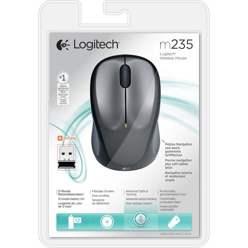 Miš LOGITECH M235 (bežični sivi)-8