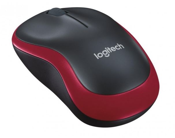 Miš LOGITECH M185 Red (bežični crno-crveni)