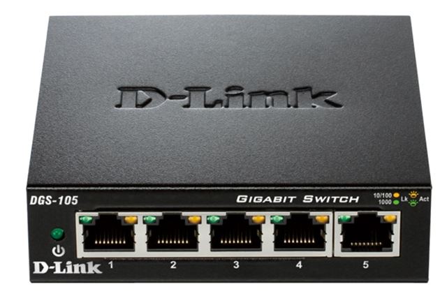 Switch D-LINK DGS-105/E (5x 10/100/1000Mbps, neupravljivi, metalno kućište)