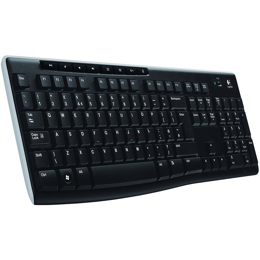 Tipkovnica LOGITECH K270 (bežična, Unifying prijemnik, HR tipkovnica, crna boja)-0
