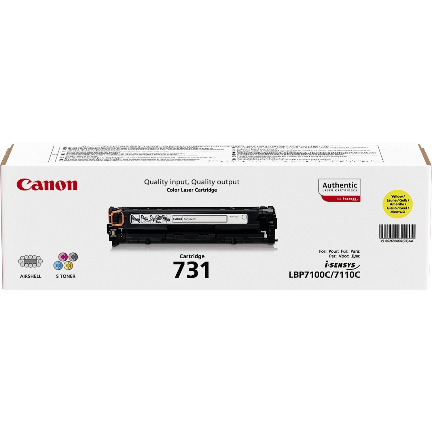 Toner Canon CRG-731Y-2