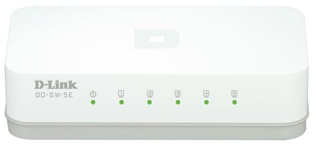 Switch D-LINK GO-SW-5E/E (5x 10/100Mbps, desktop, fiksna konfiguracija, unamanaged, vanjsko napajanje)