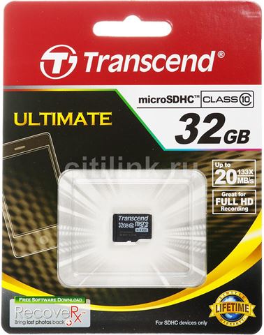 Memorijska kartica TRANSCEND 32GB micro SDHC10 (format microsd, kapacitet 32 gb)-0