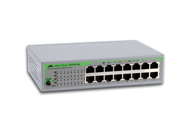 Prekidač ALLIED TELESIS AT-FS716L-50 (desktop, 16x 10/100Mbps, unamanaged, Layer 2, unutarnje napajanje)-0