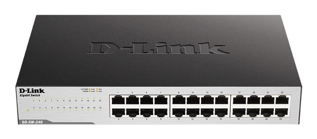 Switch D-LINK GO-SW-24G/E (24x10/100/1000Mbps, Auto MDI/MDIX, mogućnost ugradnje u RACK ormar, Layer 2, vanjsko napajanje)