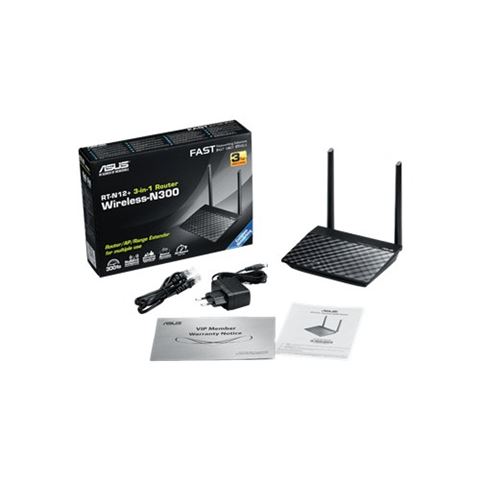 Mrežna oprema ROUTER ASUS RT-N12 PLUS (ADSL/Cable/bežični, WAN 1x 10/100Mbps, LAN 4x 10/100Mbps)-0