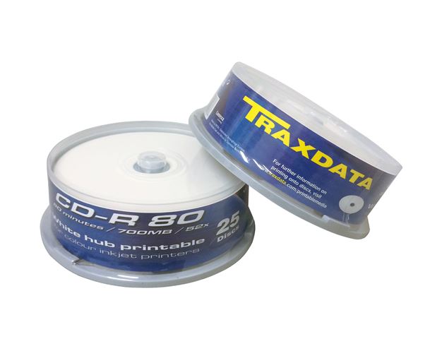 CD-R TRAXDATA OPTIČKI MEDIJ PRINTABILNI CAKE 25 700 MB 52X-0