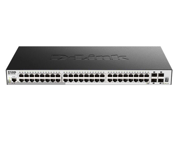 Prekidač D-LINK DGS-1510-52X (20 x 10/100/1000Mbps auto-negotiating ports, 4 x combo 1000BaseT/Mini-GBIC SFP ports, fanless design, IEEE 802.3x flow control, 802.3ad link aggregation, asymmetric VLAN, MAC/IP filtering, MAC/IP-based ACL)-0