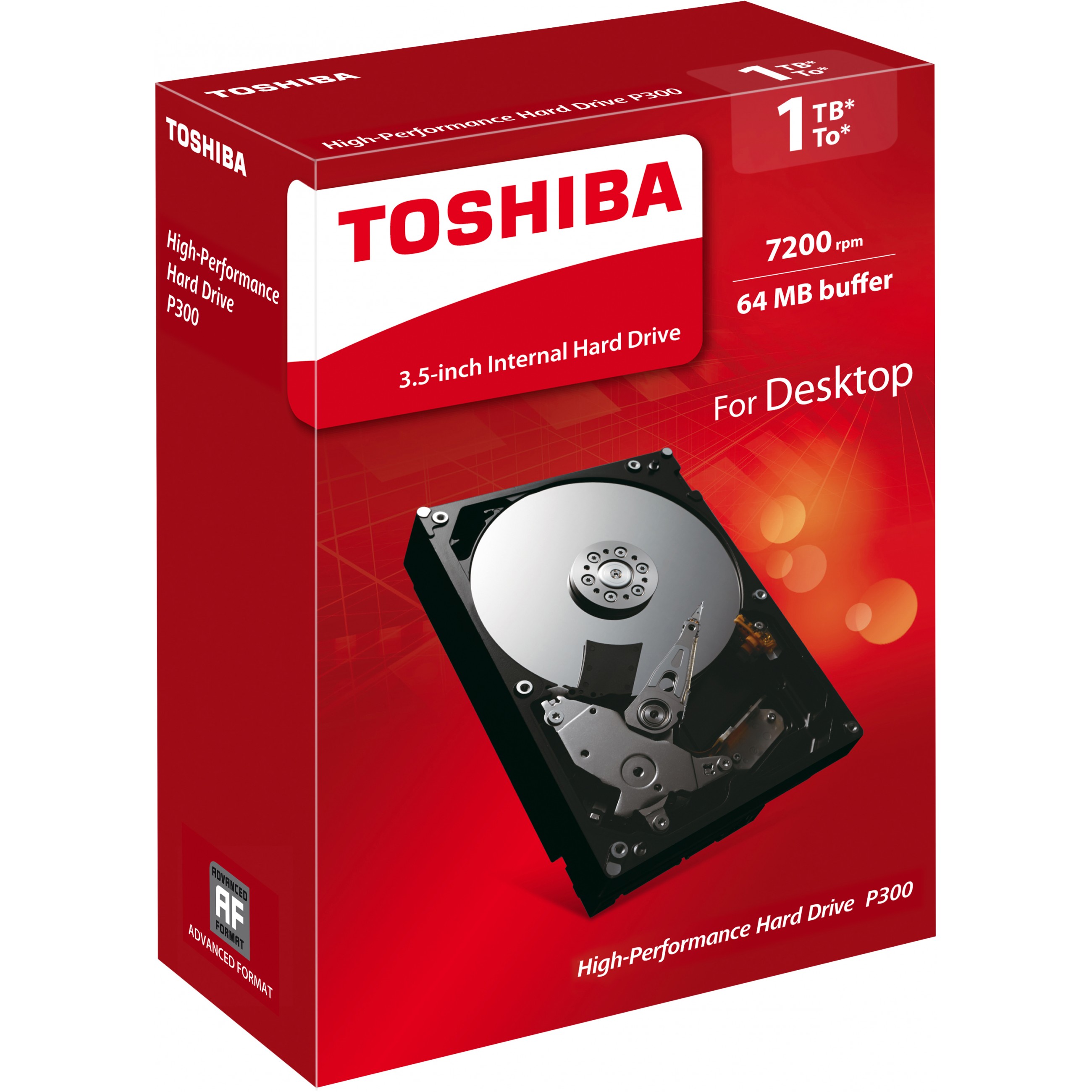 HDD desktop Toshiba P300 (3.5" 1TB, 7200RPM, 64MB, NCQ, AF, SATAIII), bulk-13