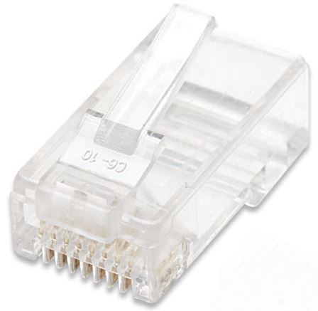 LAN konektor INTELLINET, RJ45 Cat.5e, UTP, pakiranje 100kom. (za stranded kabel, 15 µ gold-plated contacts, kompatibilan s Cat 3, 4, 5 i 5e)-0
