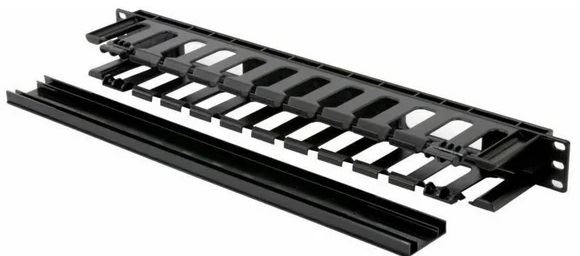 Horizontalna vodilica TRITON RAB-VP-X30-A1 (19", 1u, plastična, crna, sa poklopcem)-0