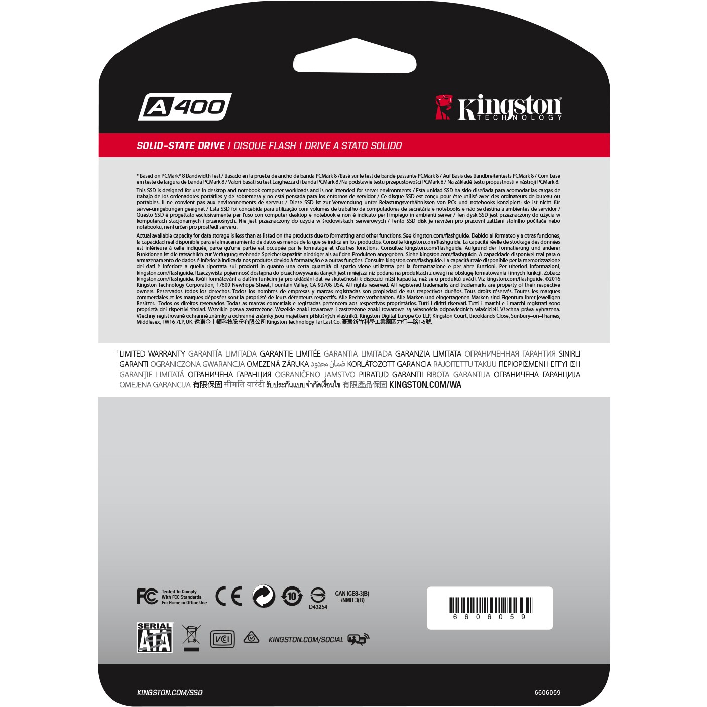 SSD disk KINGSTON 240GB A400 SATA3 2.5 SSD (7mm height), TBW: 80TB, EAN: 740617261219-8