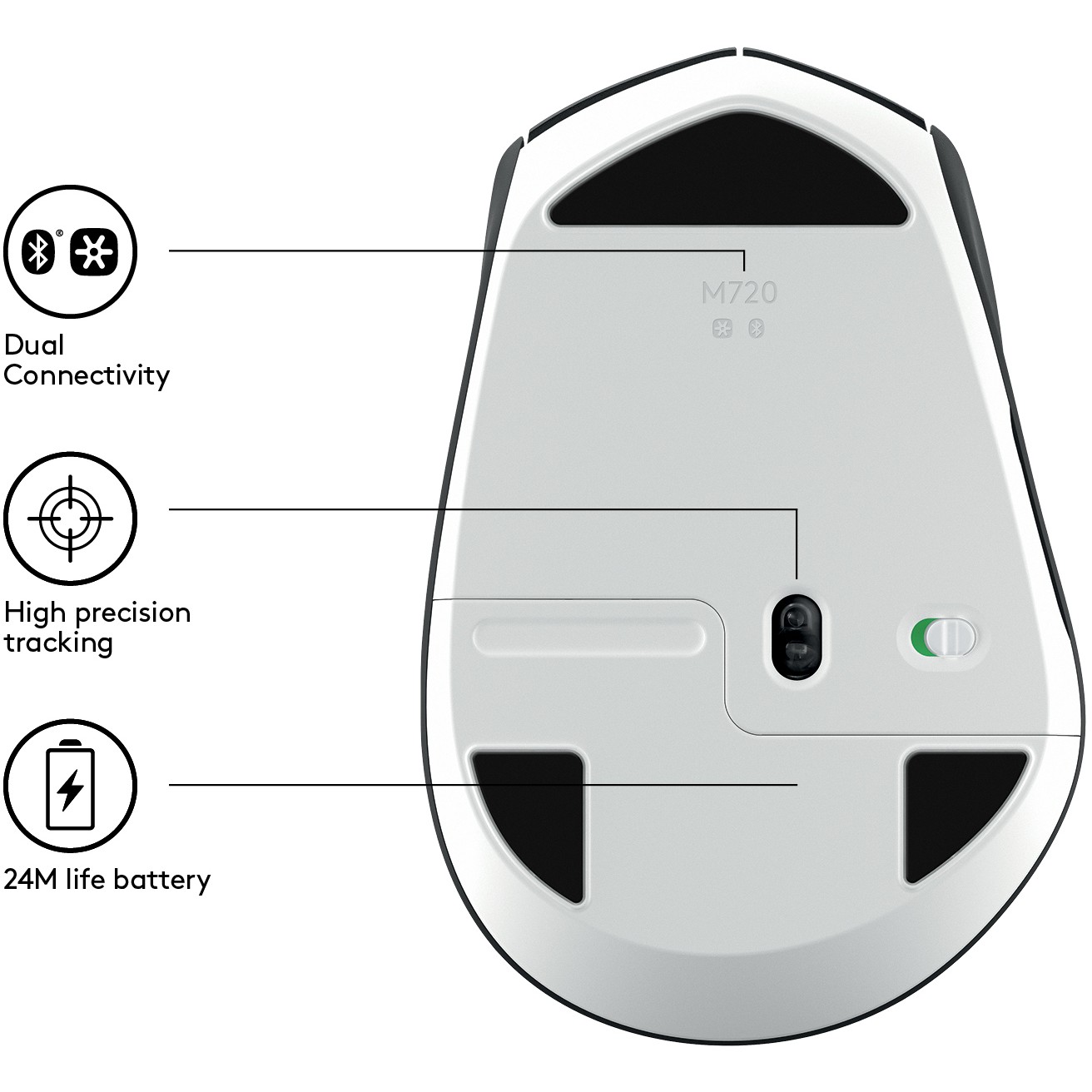 Miš LOGITECH M720 Triathlon (bluetooth, bežični)-10