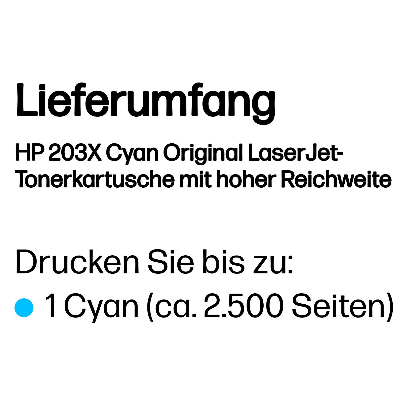 CF541X HP toner, No.203X, 2500 str, cijan-4
