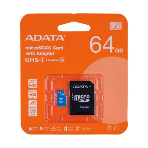 Memorijska kartica ADATA 64GB, microSDHC, Class 10 UHS-I-0