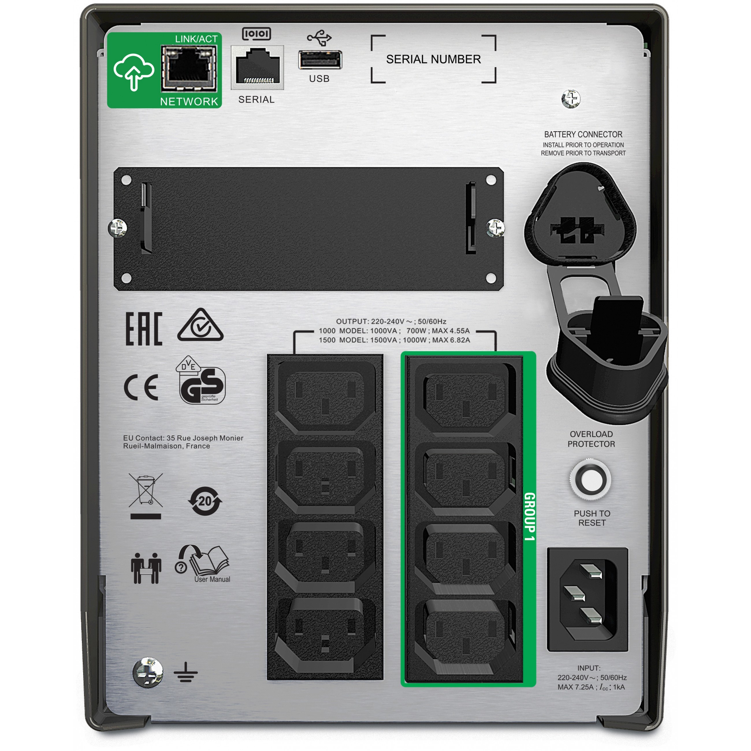 UPS APC 1000VA SMT1000IC (700W, Line Interactive, Pure Sinewave)-2