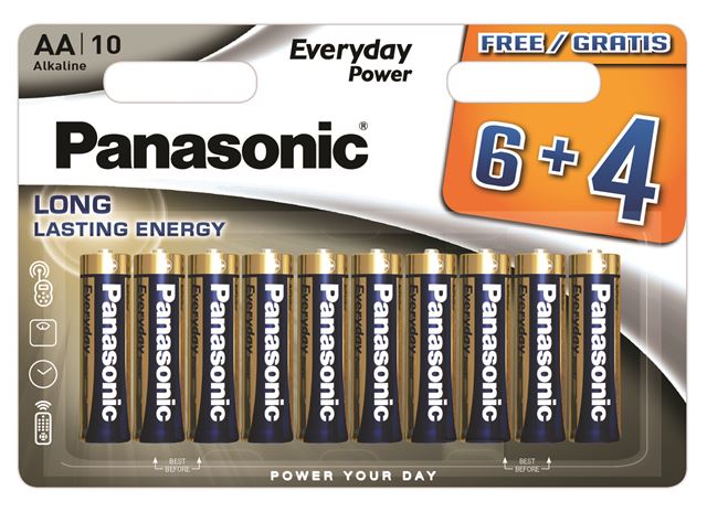 Baterija PANASONIC AA LR6EPS/10BW 6+4F Everyday power