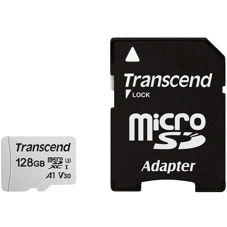 Memorijska kartica TRANSCEND TS128GUSD300S-A (micro sdxc, kapacitet 128 gb, brzina čitanja 95 mb/s, brzina pisanja 45 mb/s, klasa 10, u1, a1)-0