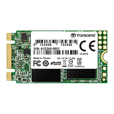 SSD TRANSCEND MTS430S (256 GB, m.2 sata, 2242, 3D NAND, brzina čitanja do 530 MB/s, brzina zapisivanja do 400 MB/s)-1
