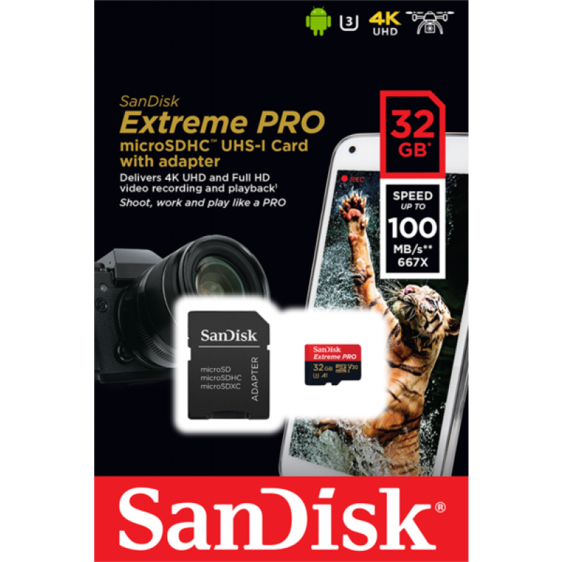 Memorijska kartica SanDisk Extreme Pro microSDXC, A1, V30, U3 32GB-2