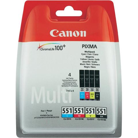 Tinta CANON CLI-551 multipack (crna, cijan, magenta, žuta)-0